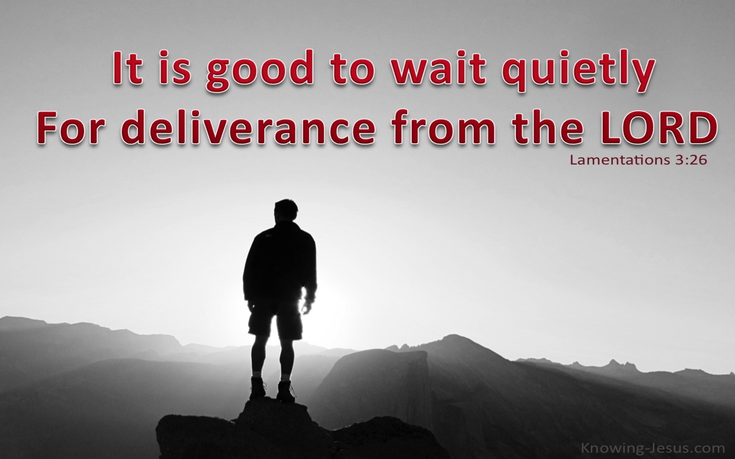 Lamentations 3:26  It Is Good To Wait Quietly (red)